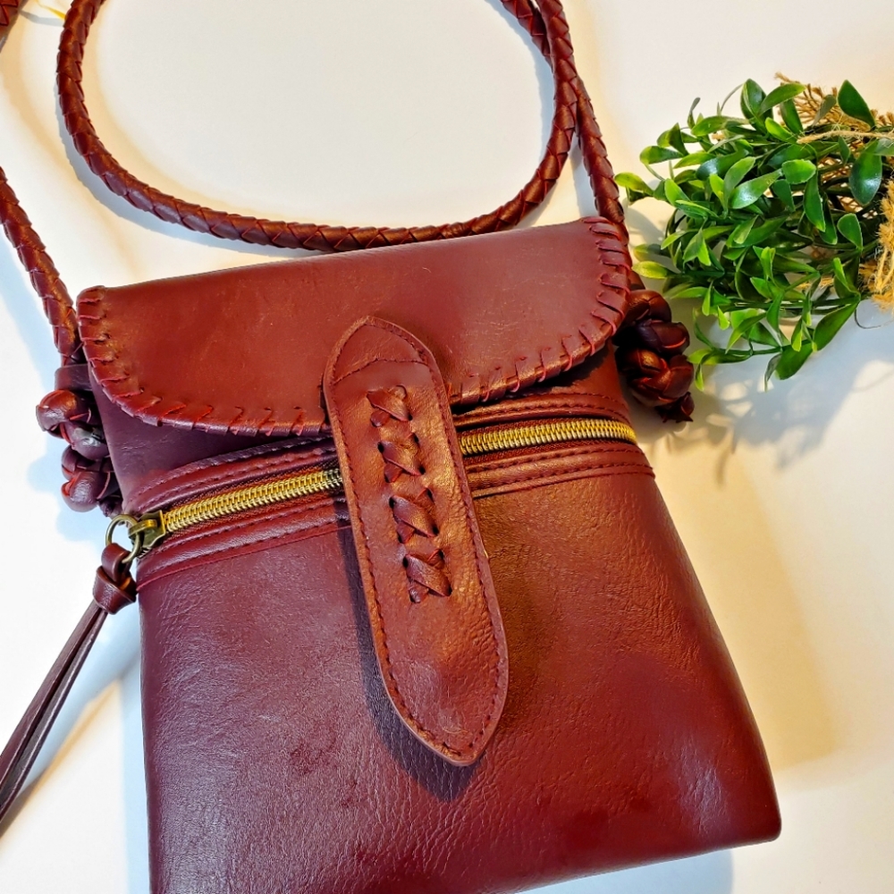 Wine cross body bag